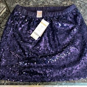 NWT Adorable Sequined Navy Skirt